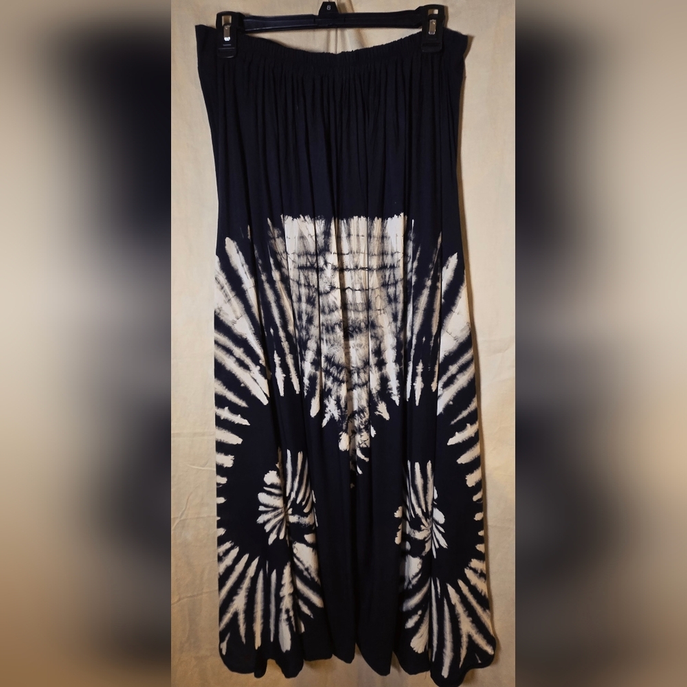 Luxe Wide Leg Tie Dye Flow Pant Universal Swirl 100% Rayon One Size - Picture 9 of 11